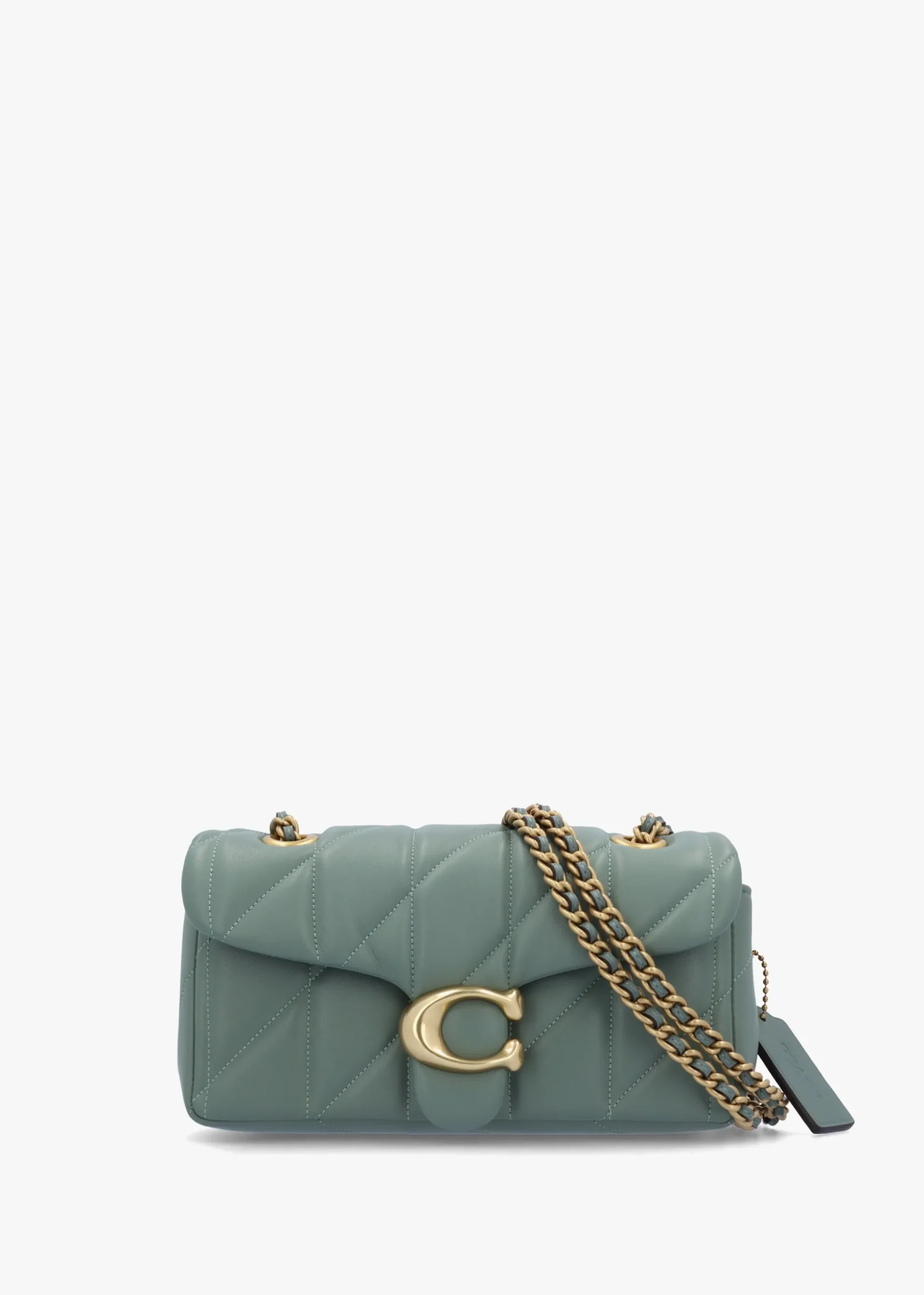 Tabby 20 Quilted Sage Leather Shoulder Bag