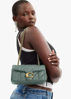 Tabby 20 Quilted Sage Leather Shoulder Bag