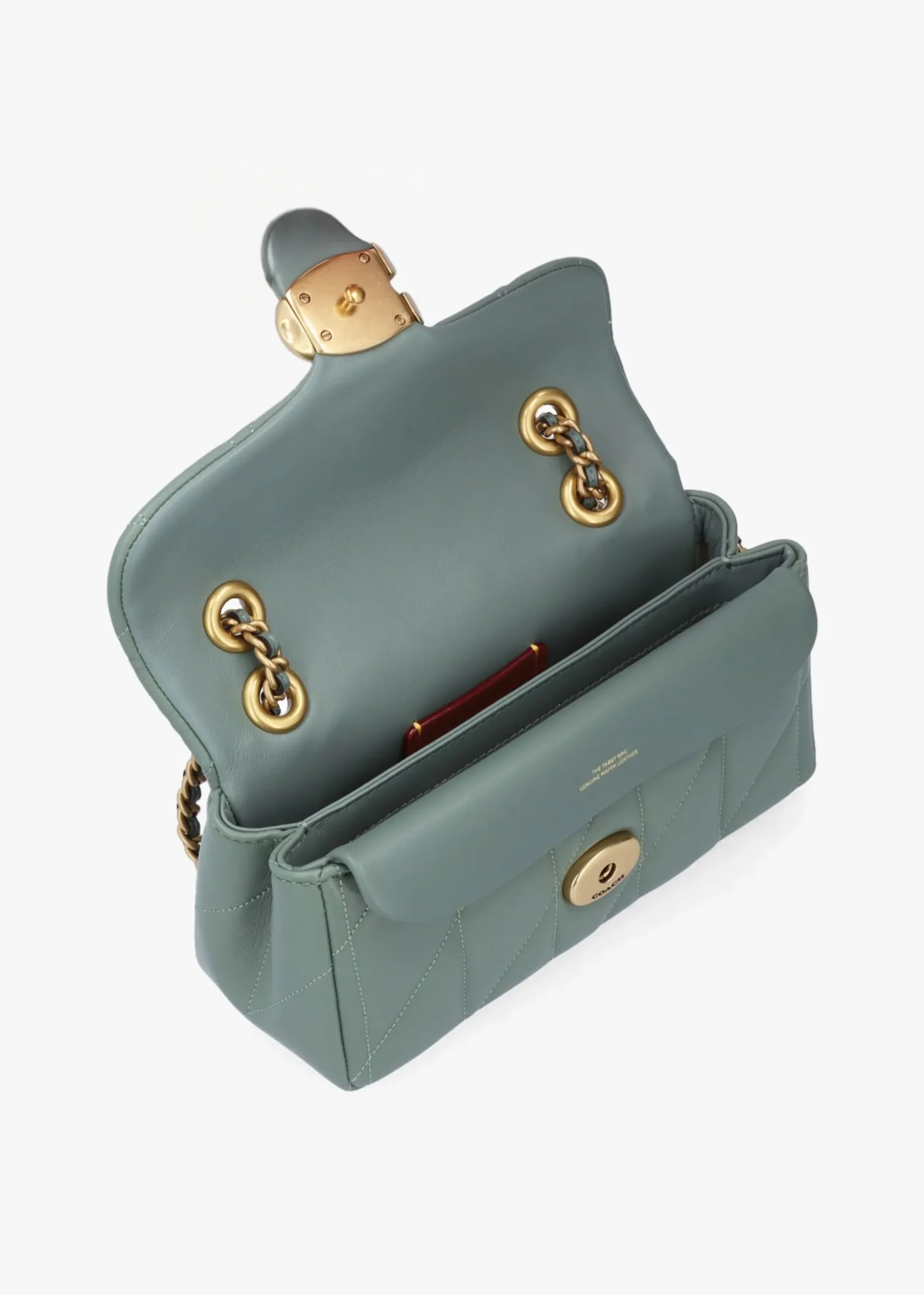 Tabby 20 Quilted Sage Leather Shoulder Bag