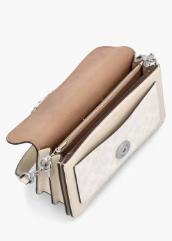 Tabby 26 Signature Coated Canvas White Chalk Shoulder Bag
