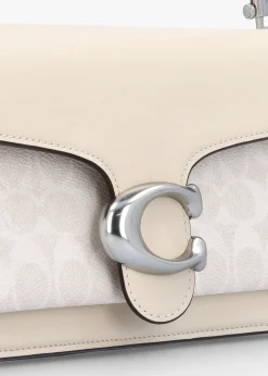 Tabby 26 Signature Coated Canvas White Chalk Shoulder Bag