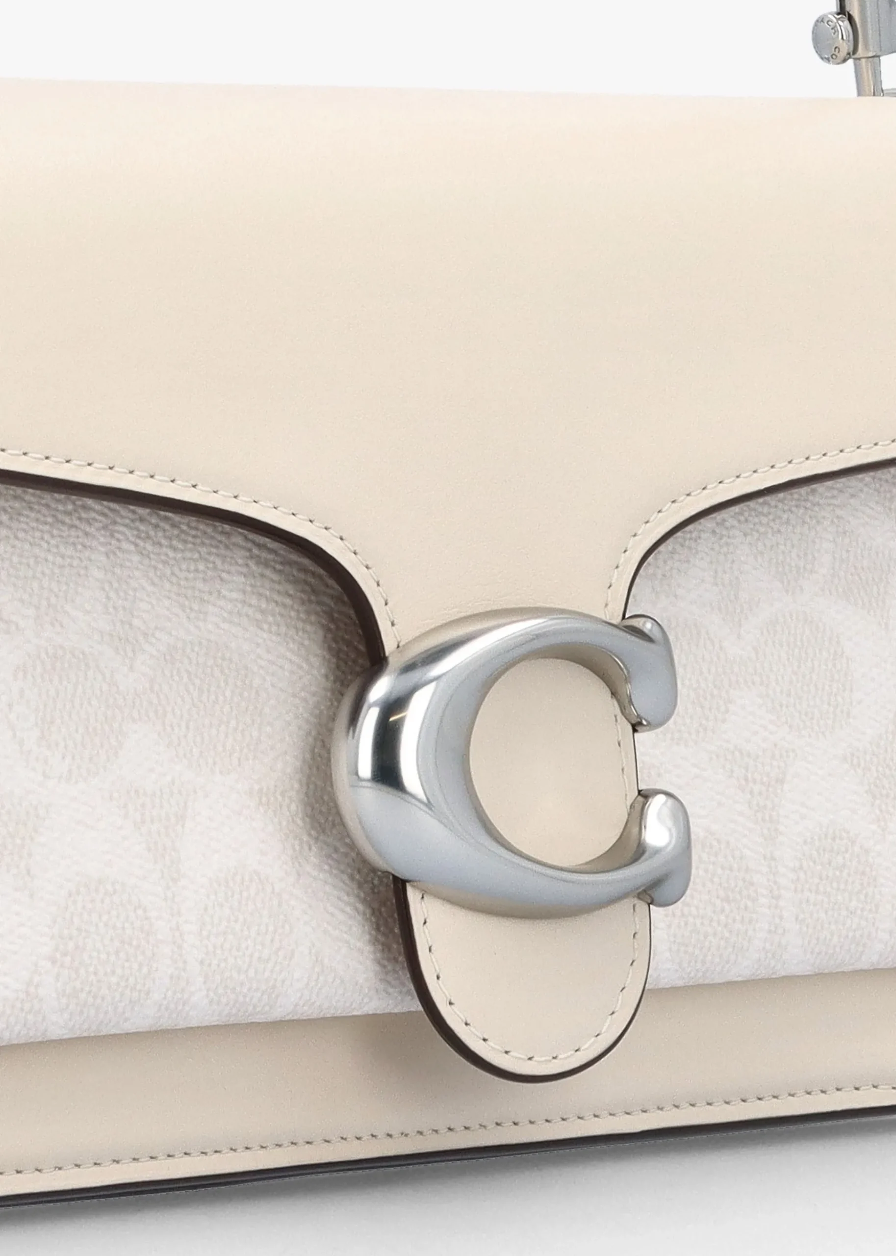 Tabby 26 Signature Coated Canvas White Chalk Shoulder Bag