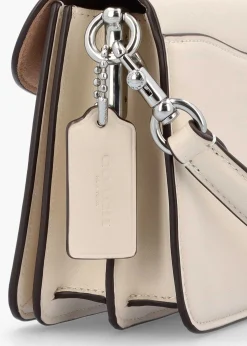 Tabby 26 Signature Coated Canvas White Chalk Shoulder Bag