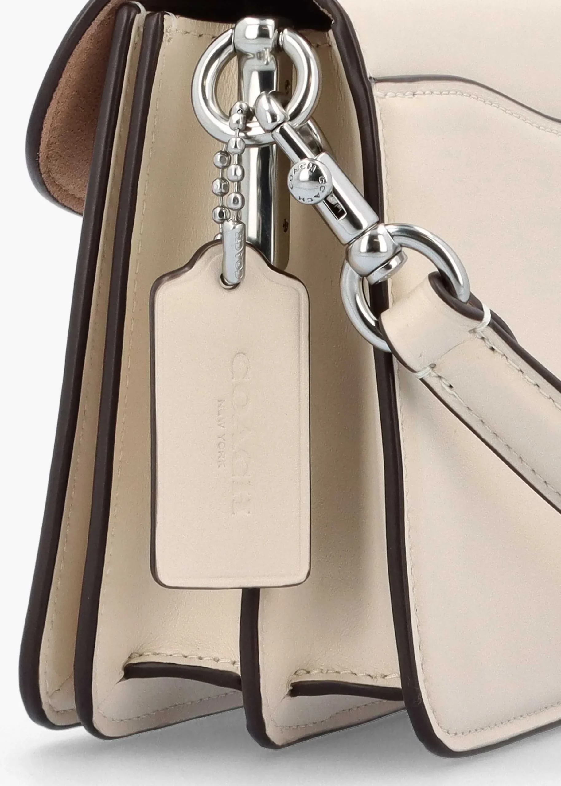 Tabby 26 Signature Coated Canvas White Chalk Shoulder Bag