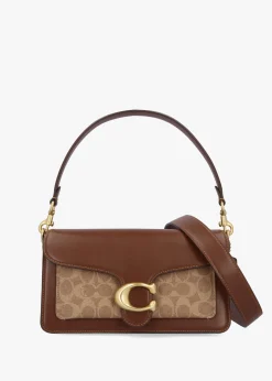 Tabby 26 Signature Coated Canvas Tan Brown Shoulder Bag