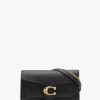 Tabby Black Leather Chain Clutch Bag