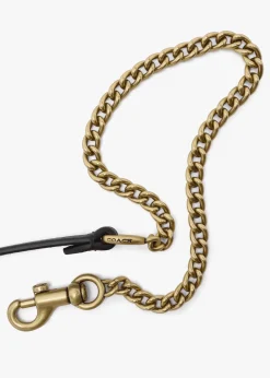Tabby Black Leather Chain Clutch Bag