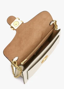 Tabby Chalk Leather Chain Clutch Bag