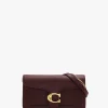 Tabby Merlot Leather Chain Clutch Bag