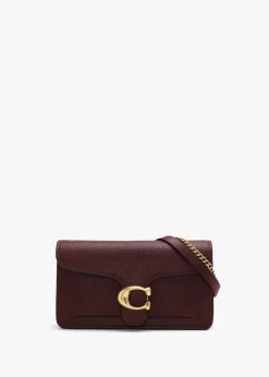 Tabby Merlot Leather Chain Clutch Bag