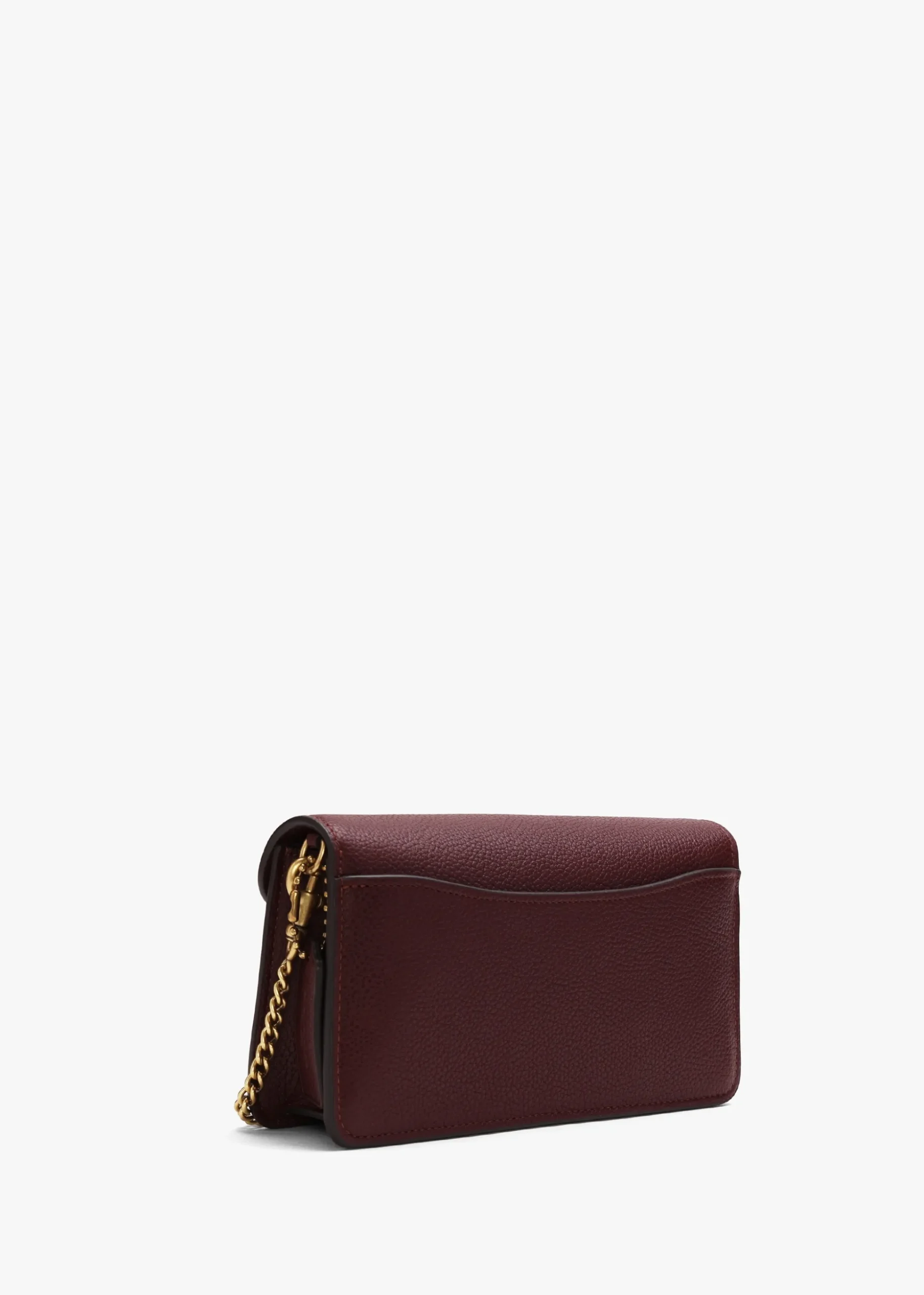 Tabby Merlot Leather Chain Clutch Bag