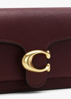 Tabby Merlot Leather Chain Clutch Bag