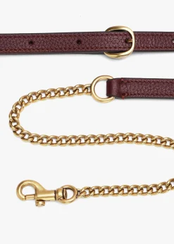 Tabby Merlot Leather Chain Clutch Bag