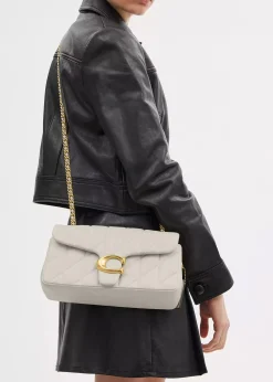 Tabby Quilted 26 Chalk Leather Shoulder Bag