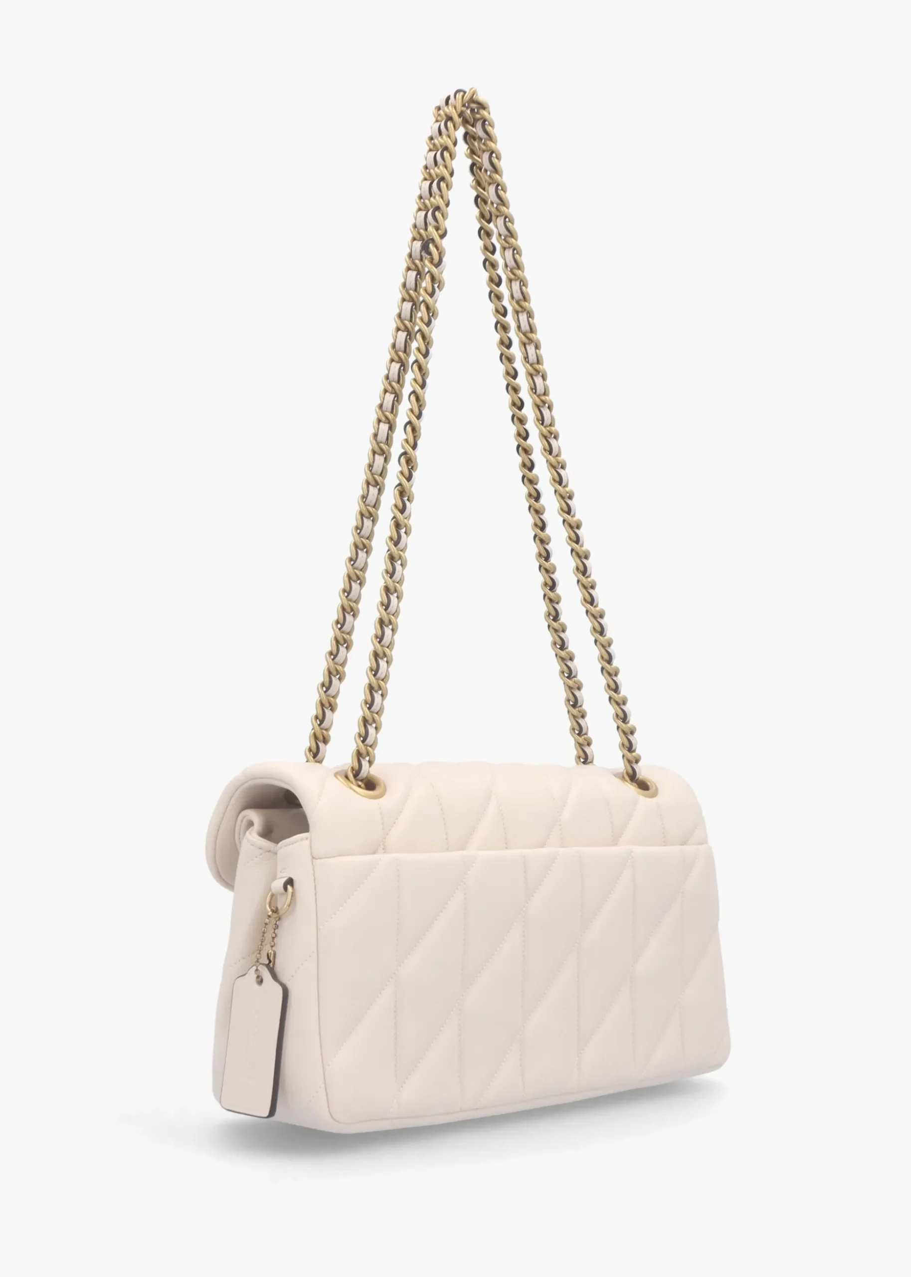 Tabby Quilted 26 Chalk Leather Shoulder Bag