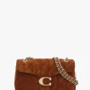 Tabby Quilted 26 Warm Brown Suede Shoulder Bag