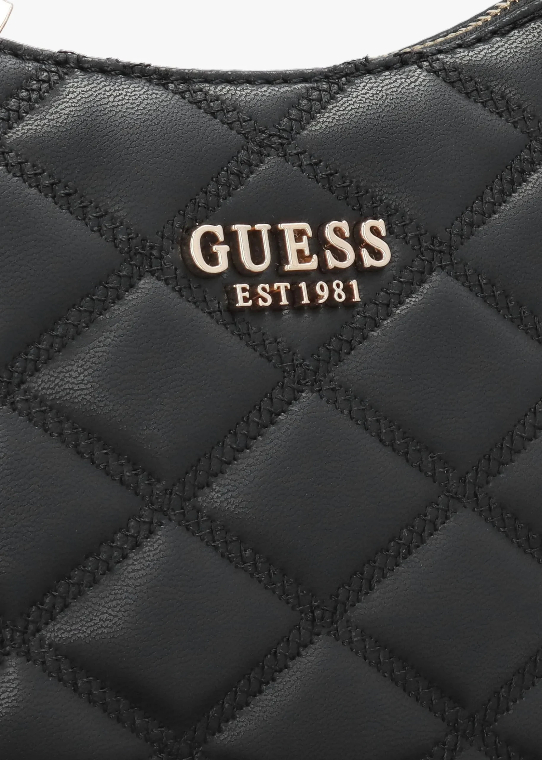 Tamsin Quilted Black Top Zip Shoulder Bag