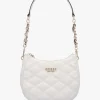 Tamsin Quilted Off White Top Zip Shoulder Bag