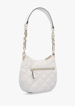Tamsin Quilted Off White Top Zip Shoulder Bag