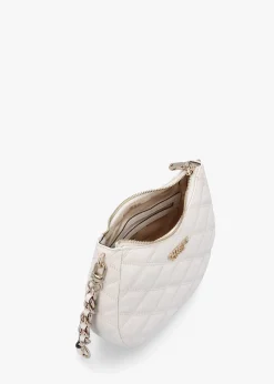 Tamsin Quilted Off White Top Zip Shoulder Bag