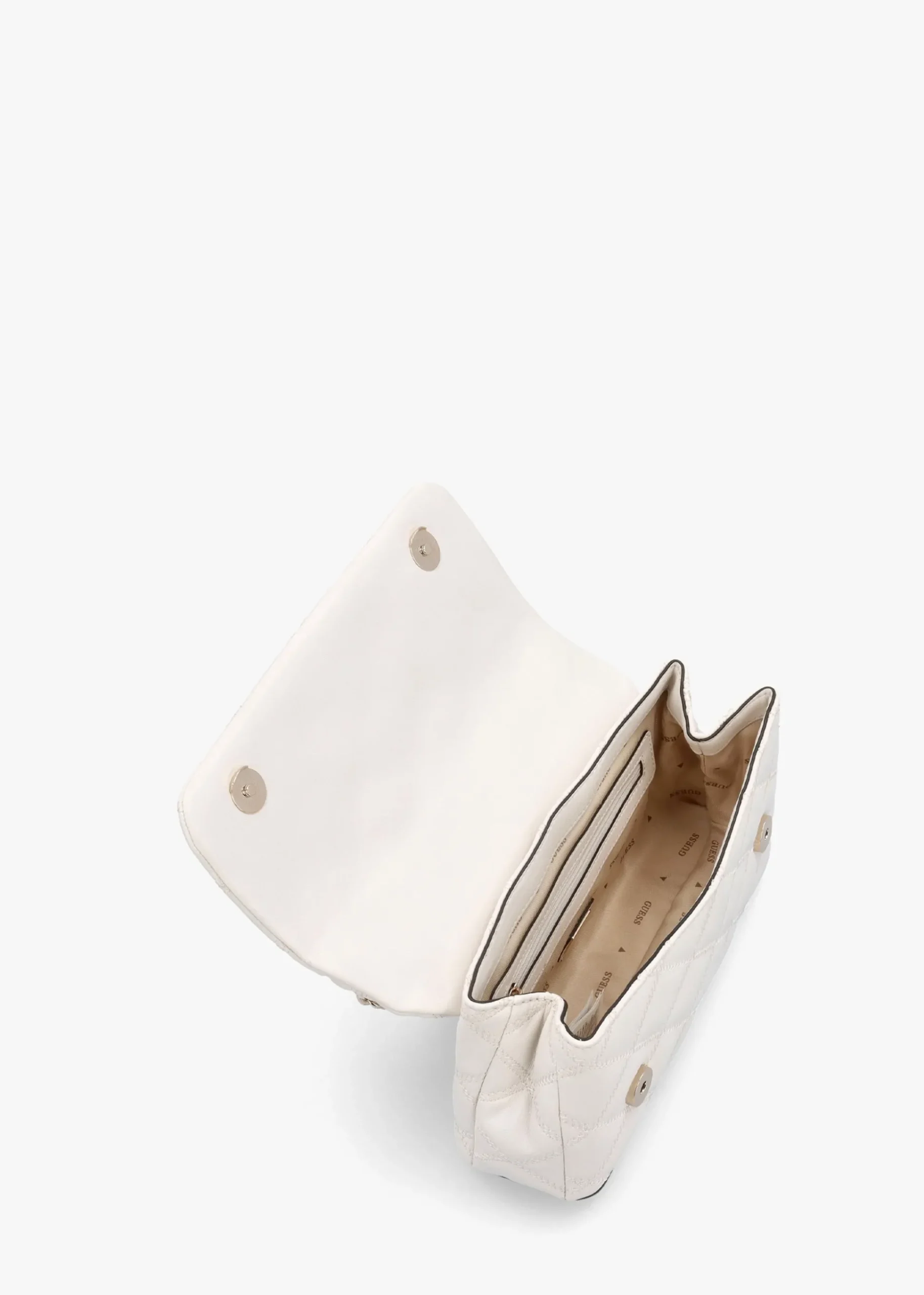 Tamsin Quilted Off White Cross-Body Bag