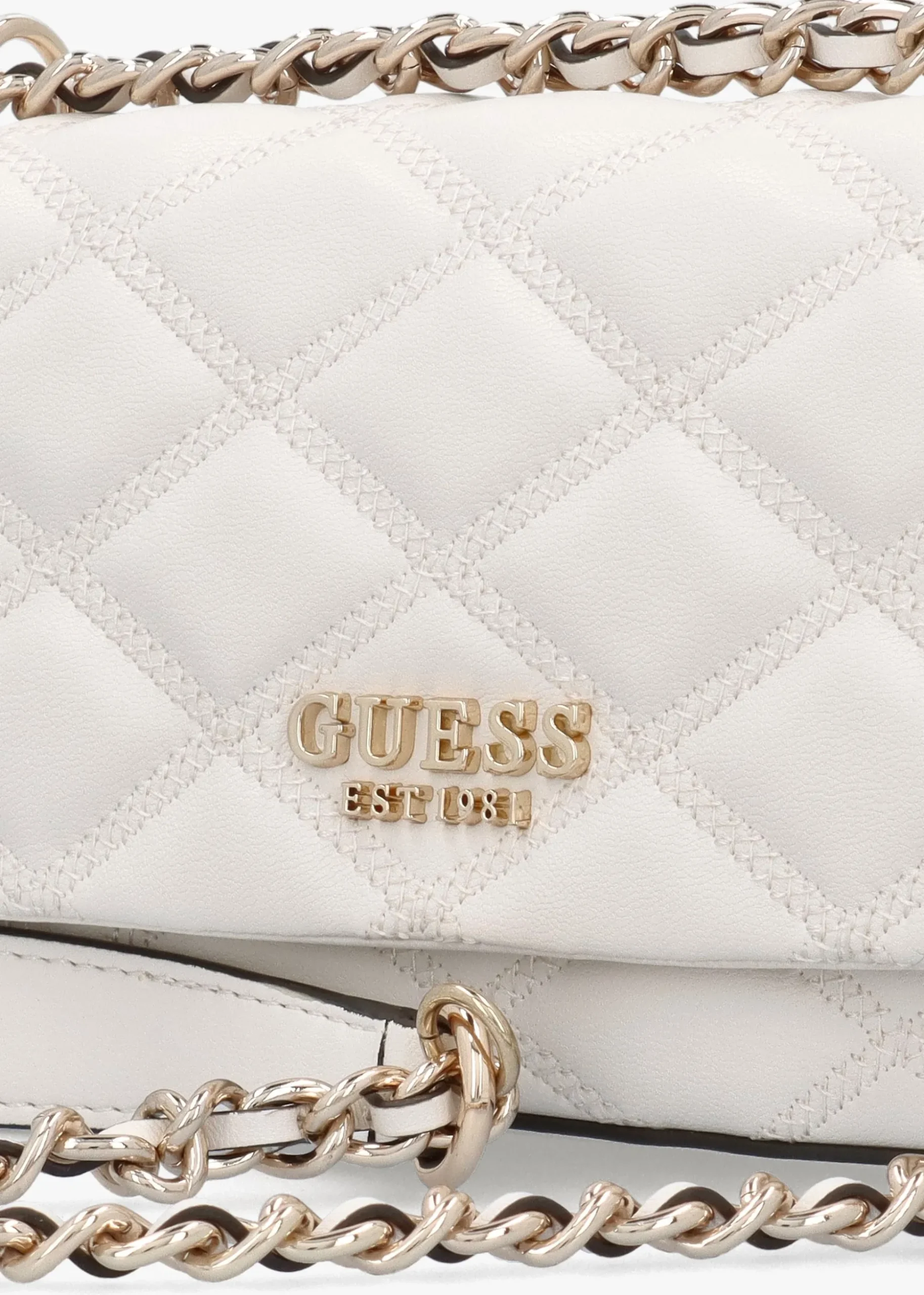 Tamsin Quilted Off White Cross-Body Bag