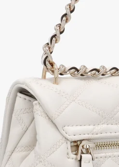 Tamsin Quilted Off White Cross-Body Bag