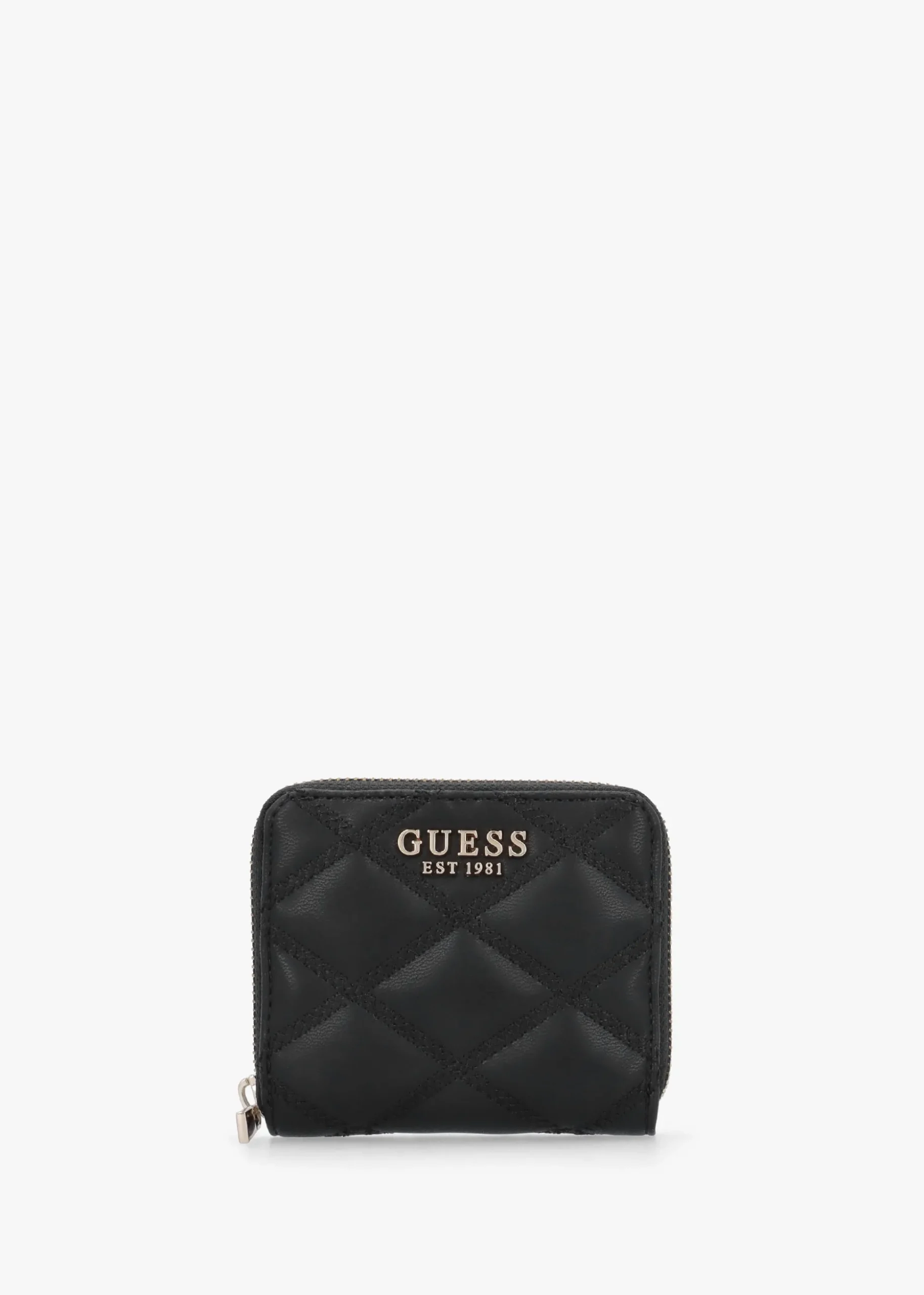 Tamsin Quilted Small Black Zip Around Purse