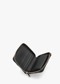 Tamsin Quilted Small Black Zip Around Purse