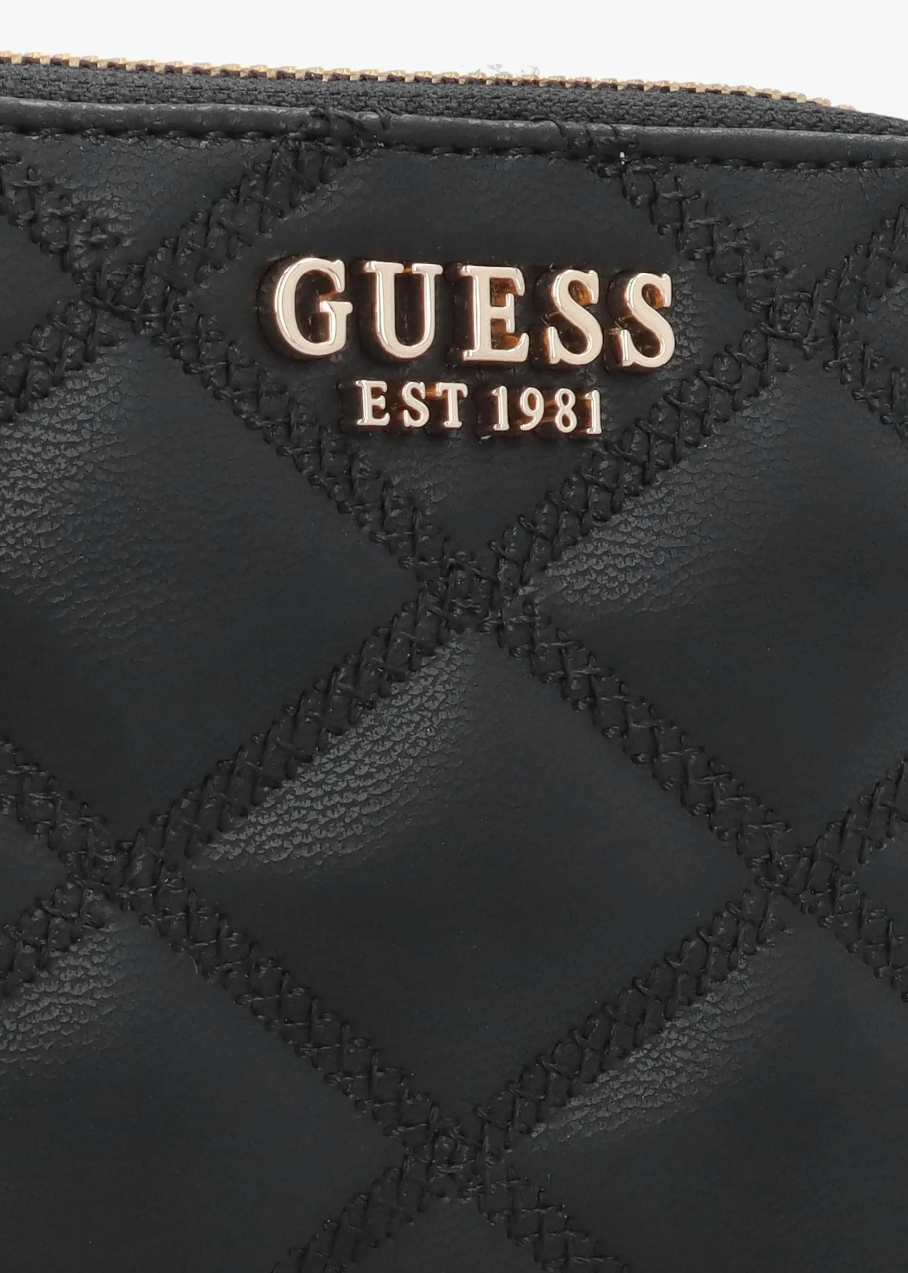 Tamsin Quilted Small Black Zip Around Purse
