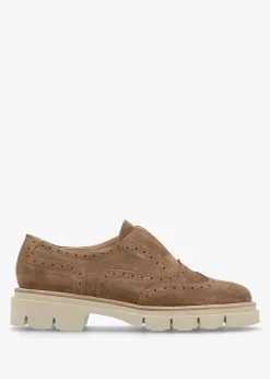 Tan Suede Brogue Trouser Shoes