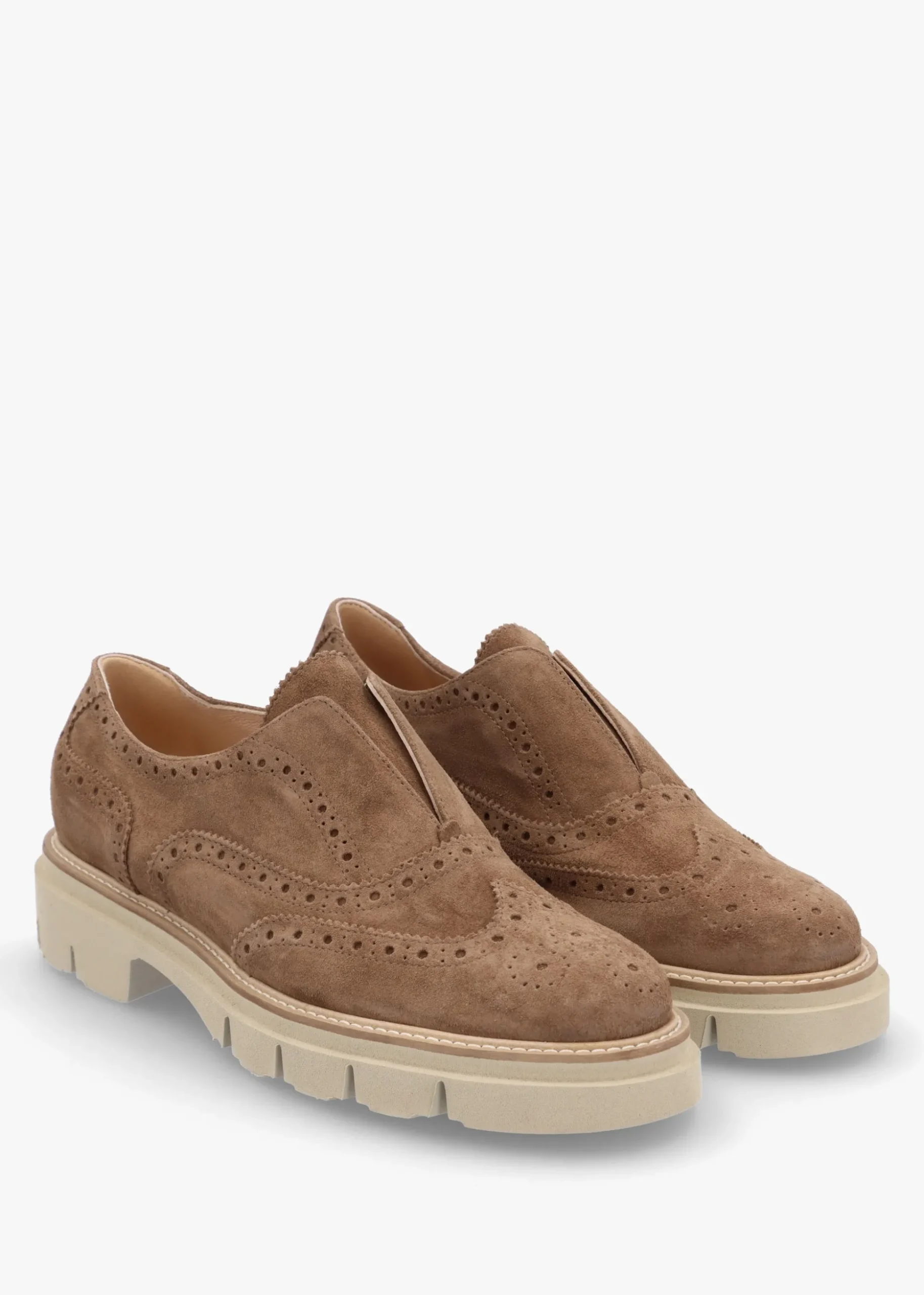 Tan Suede Brogue Trouser Shoes