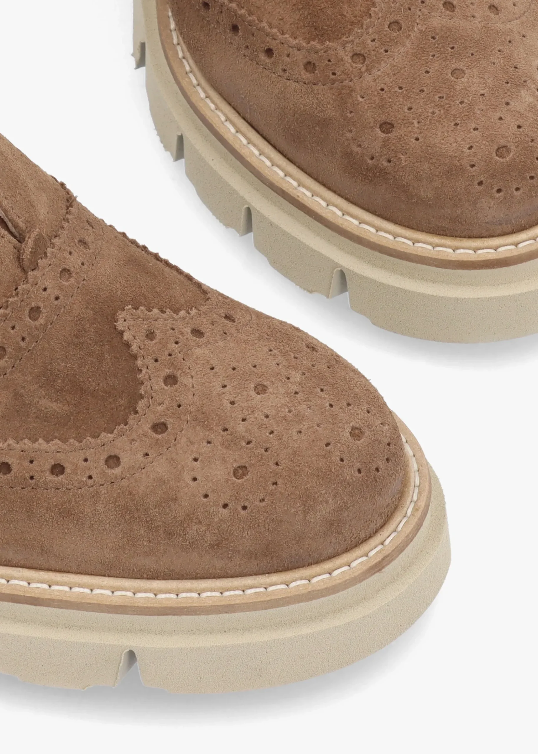 Tan Suede Brogue Trouser Shoes
