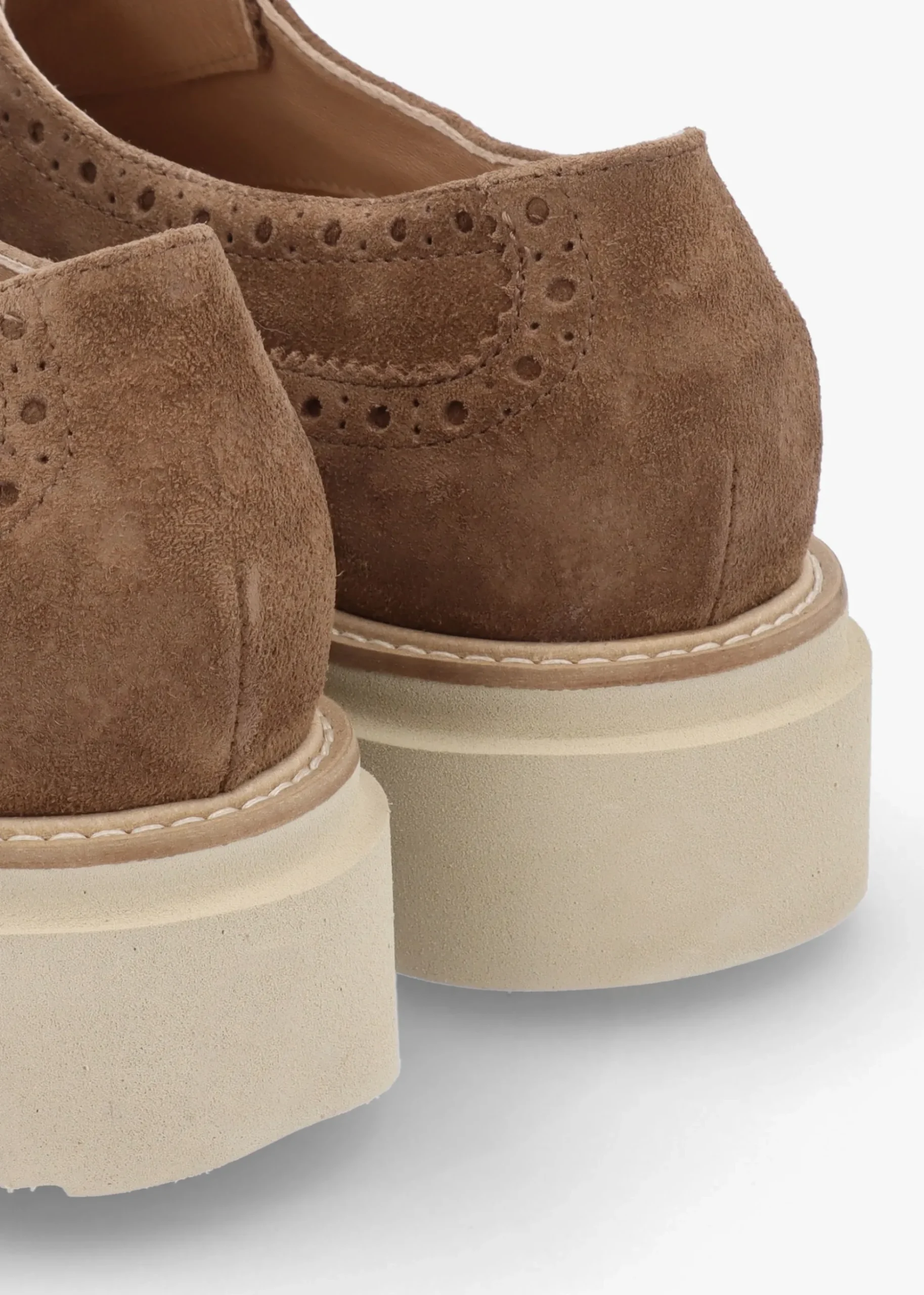 Tan Suede Brogue Trouser Shoes