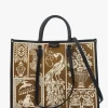 Tan Tapestry Tote Bag