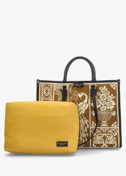 Tan Tapestry Tote Bag