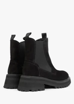 Taro Black Suede Combat Boots