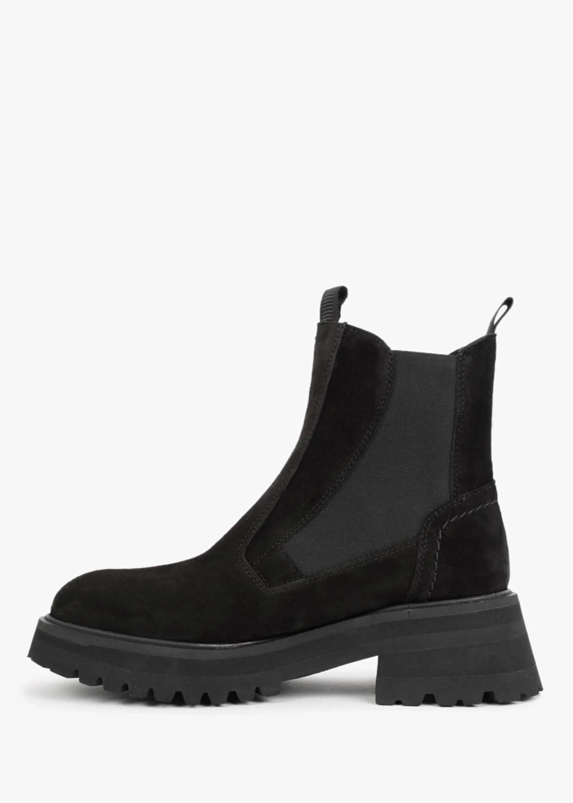 Taro Black Suede Combat Boots