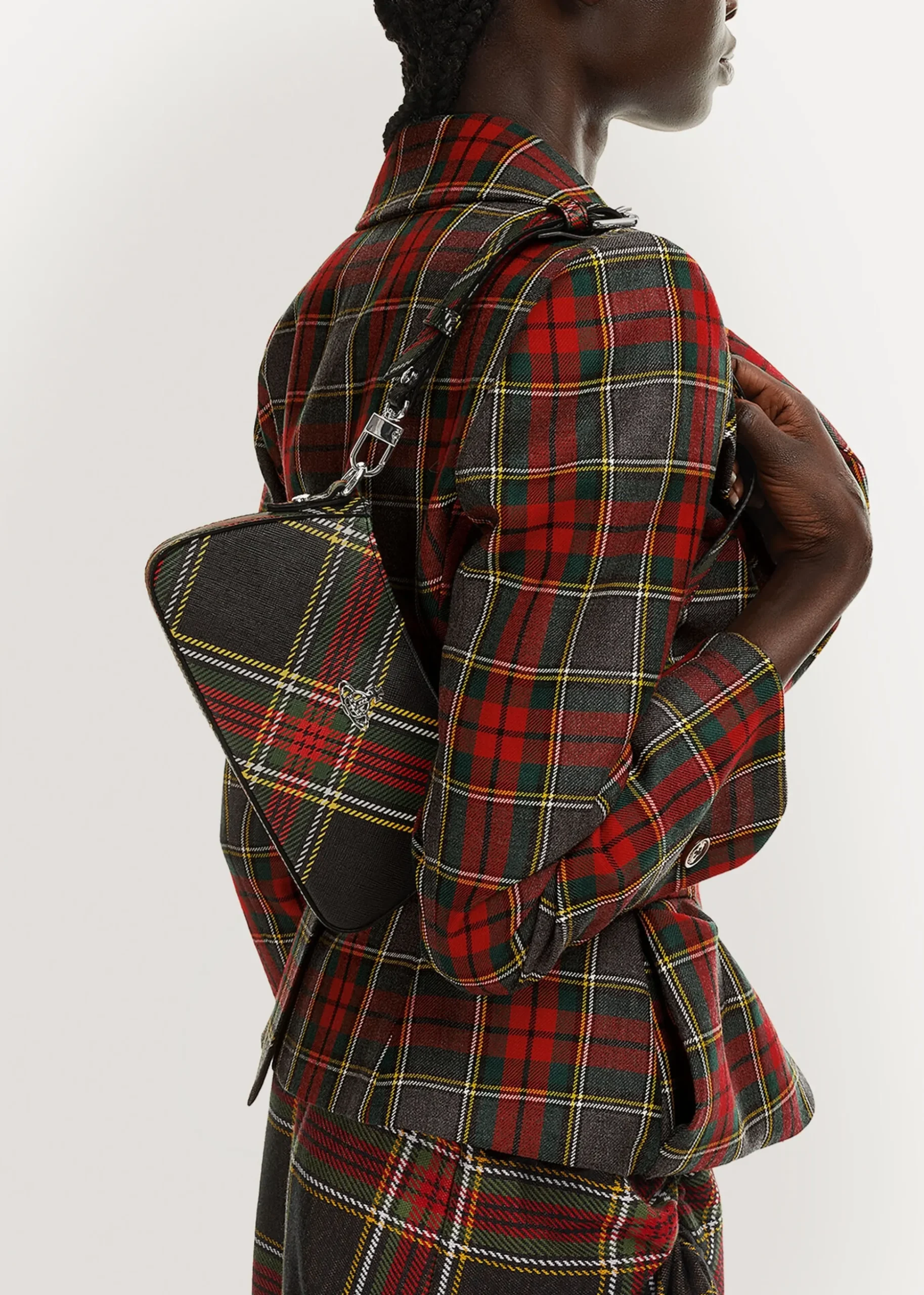 Tasha Chelsea Tartan Multicoloured Shoulder Phone Bag