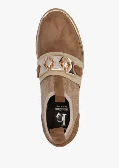 Taupe Suede Adorned Trouser Shoes