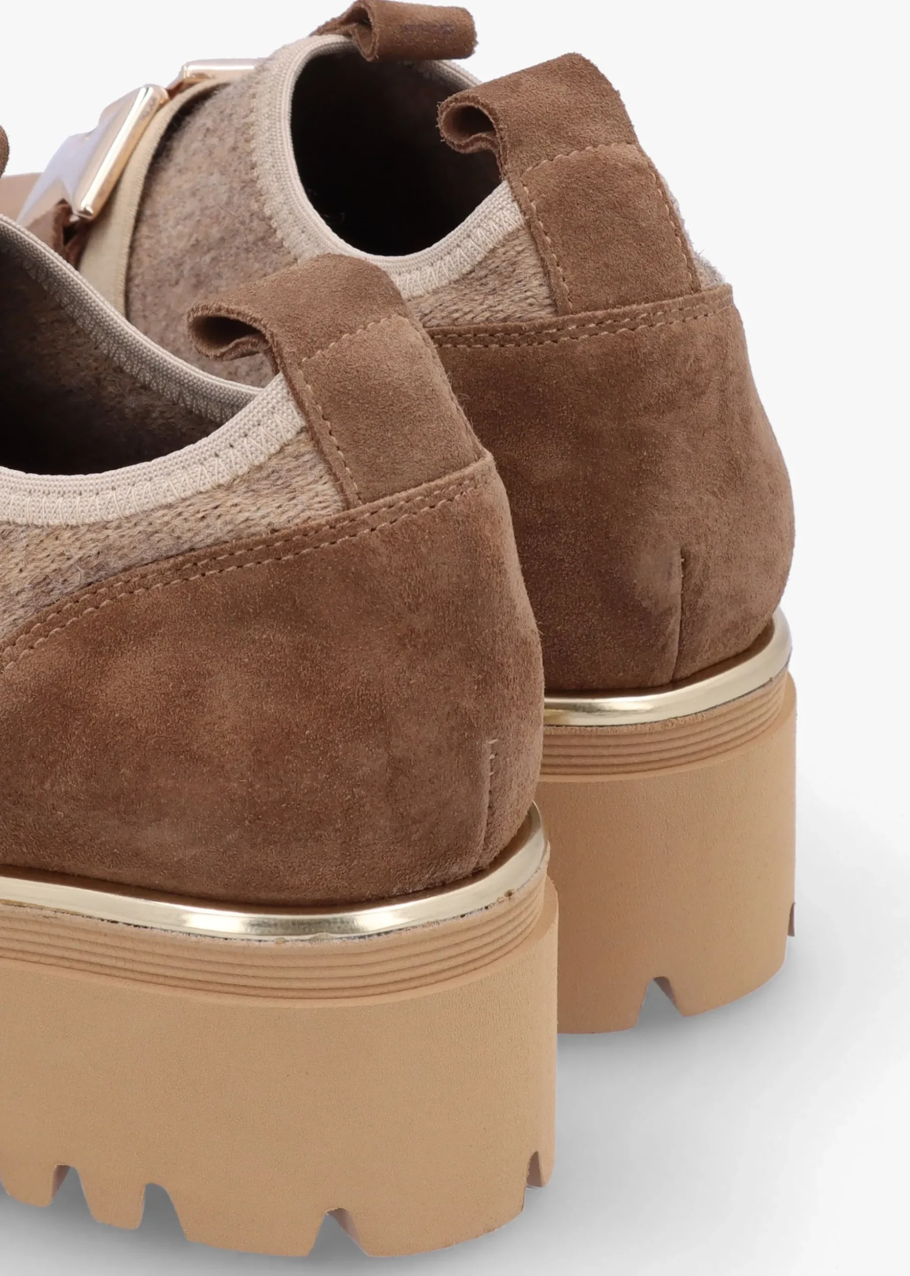 Taupe Suede Adorned Trouser Shoes