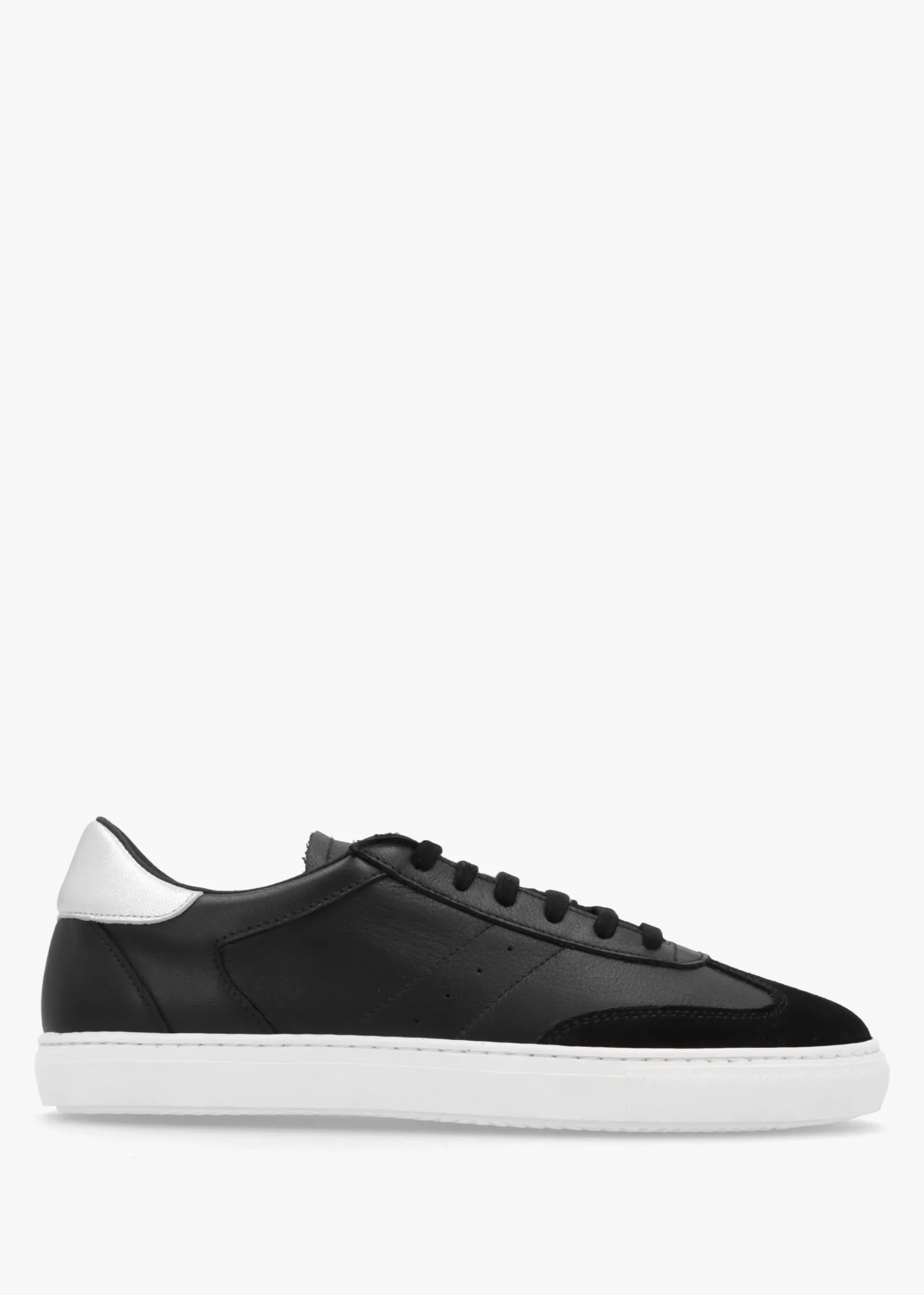 Thamby Black Leather Low Profile Trainers