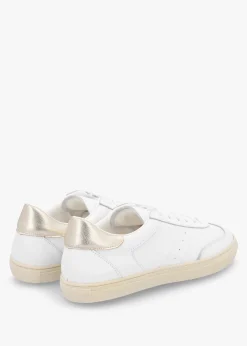 Thamby White Leather Low Profile Trainers