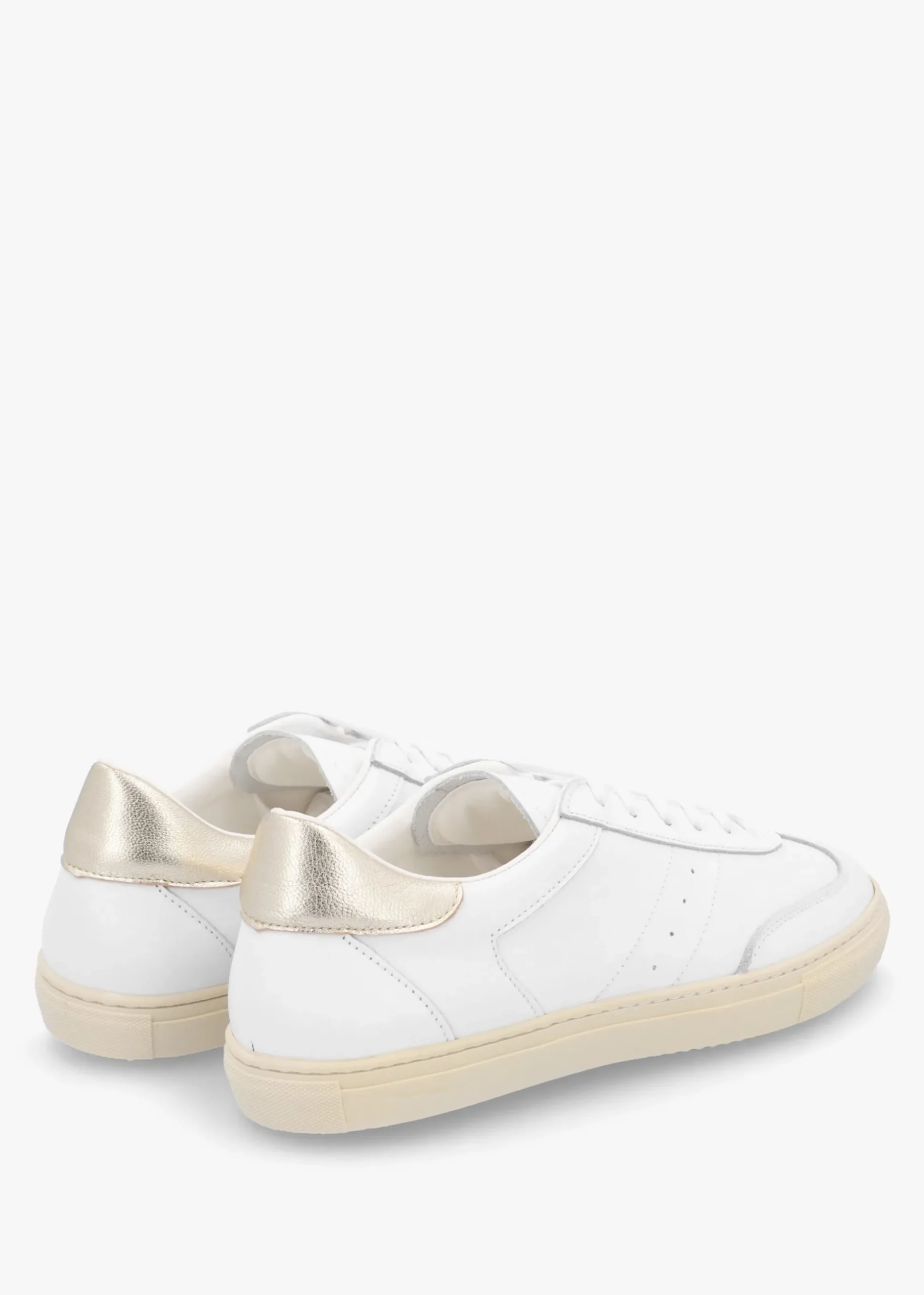 Thamby White Leather Low Profile Trainers
