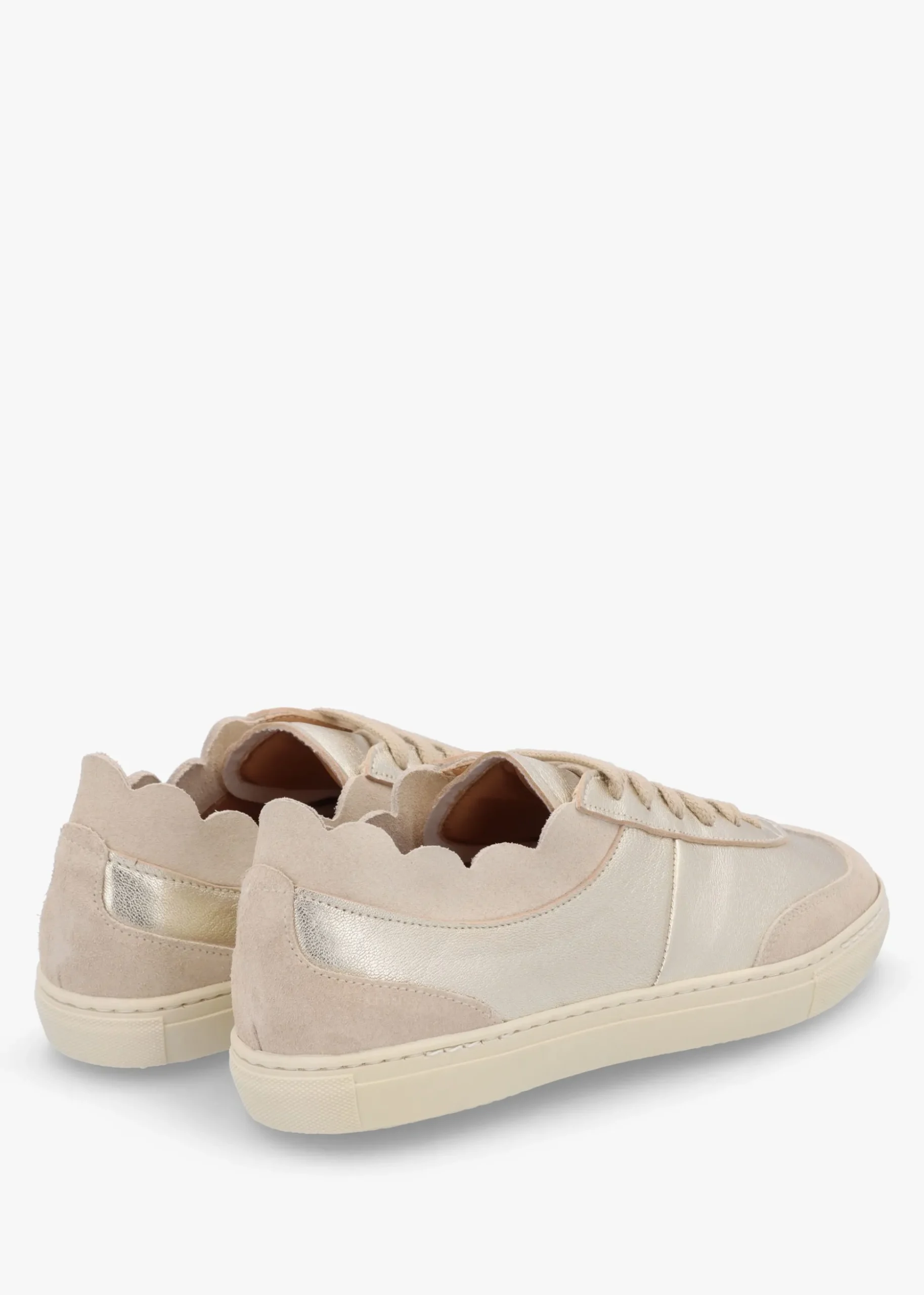 Thascal Gold Leather Low Profile Trainers
