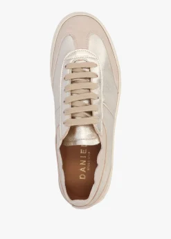 Thascal Gold Leather Low Profile Trainers