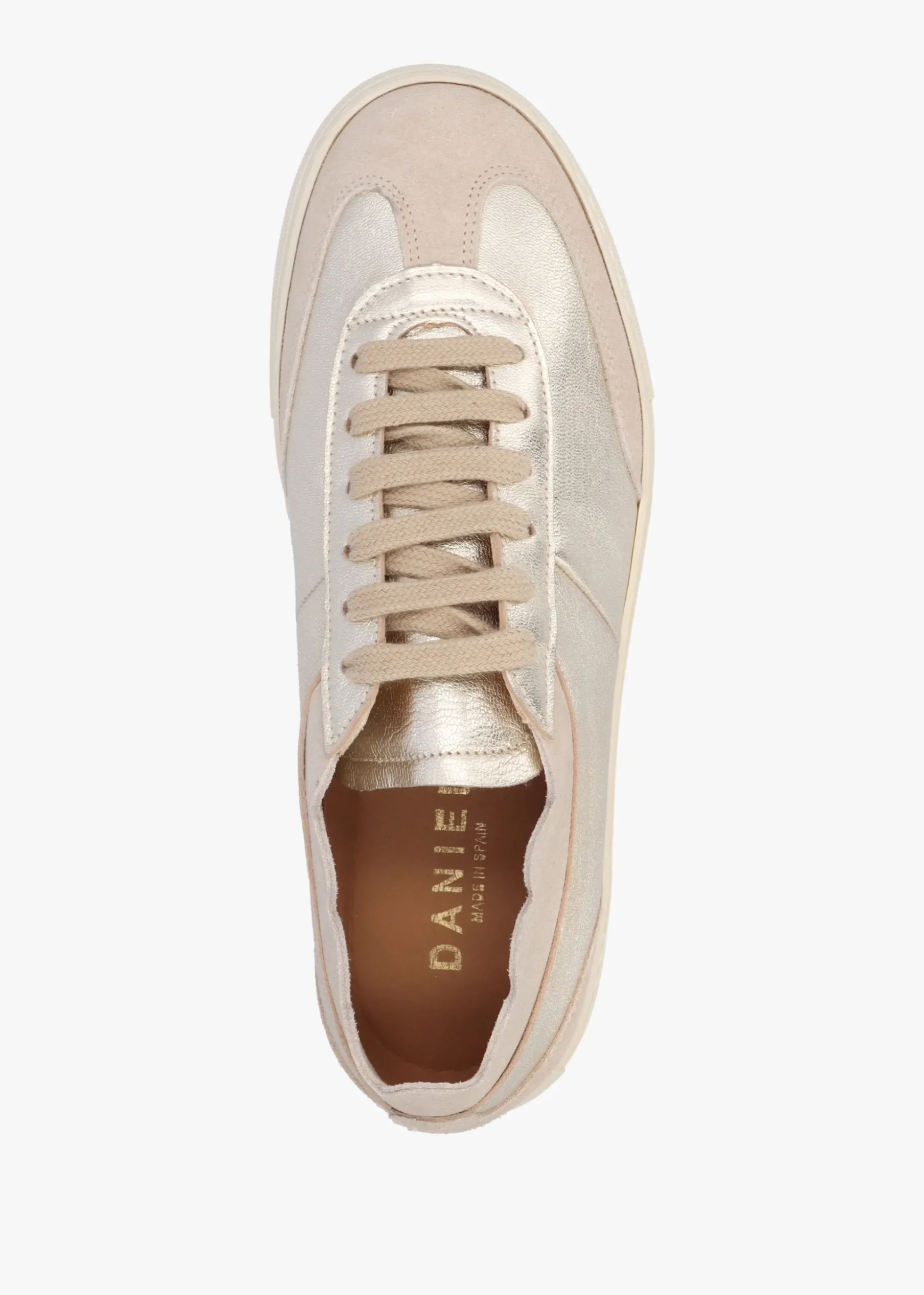 Thascal Gold Leather Low Profile Trainers