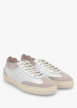 Thascal Silver Leather Low Profile Trainers