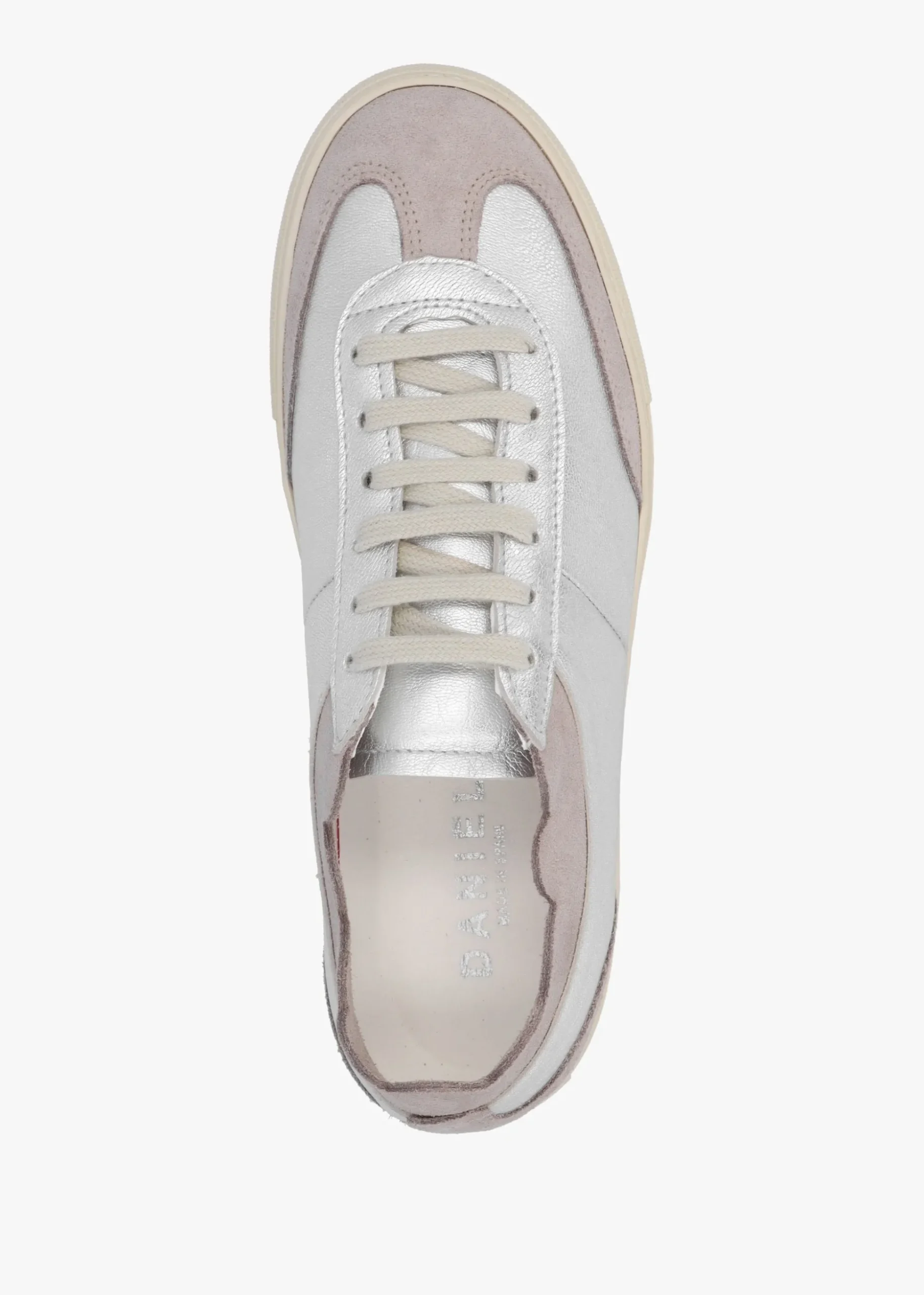Thascal Silver Leather Low Profile Trainers