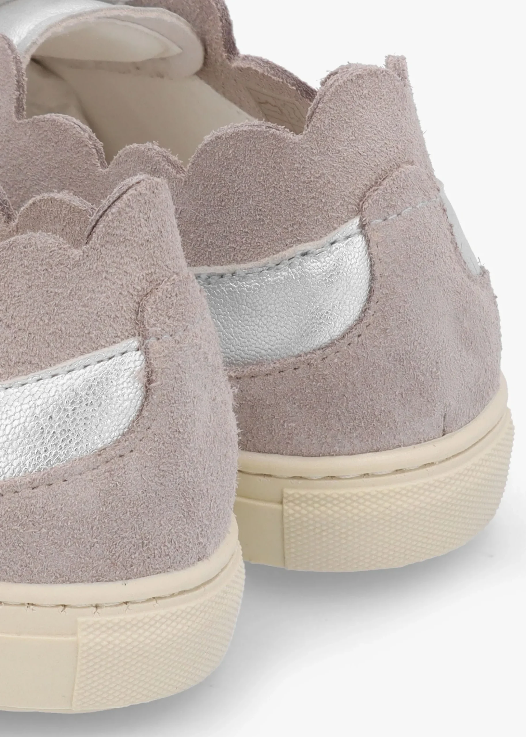 Thascal Silver Leather Low Profile Trainers
